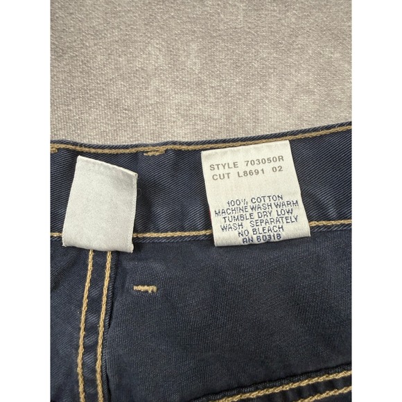 VTG 90's‎ Lucky Brand Dungarees Jeans Shorts Men 34 Blue Denim Distressed USA - Picture 14 of 16